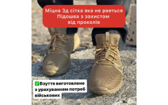 Кросівки Чоловічі Тактичні колір койот сітка 60 