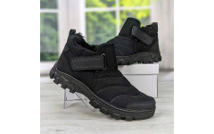 Зимові чоловічі черевики на хутрі чорні 105